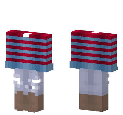 Ripped Jeans Blue and Red Stripe Sweater Minecraft skin