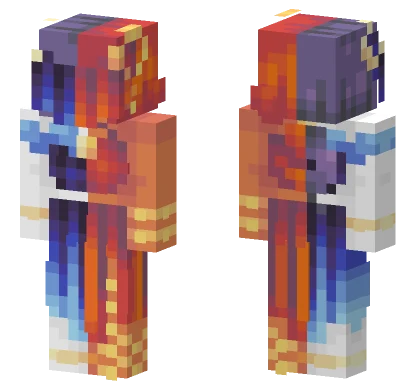 Rising Sun and Moon Collab Minecraft skin