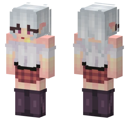 Roblox Avatar White Hair Minecraft skin