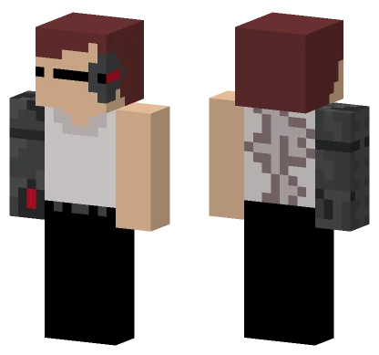 Robot With Red Eyes Minecraft skin
