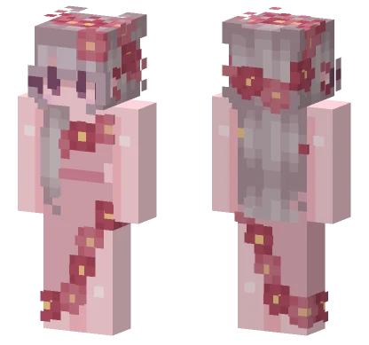 Rose Bushes Girl Minecraft skin