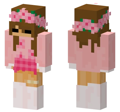 Rose Flower Crown Minecraft skin