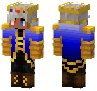 Royal Blue and Gold Robes Minecraft skin