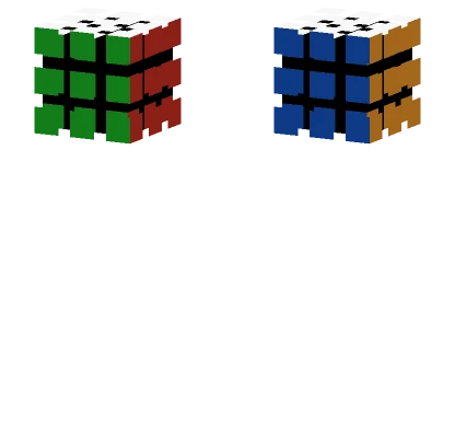 Rubiks Cube Head Base Minecraft skin