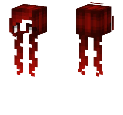 Ruby Red Fade Hair Pigtails Minecraft skin