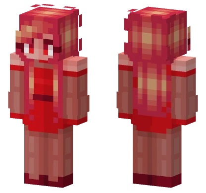 Ruby Red Girl Minecraft skin