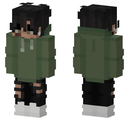 Runaway Green Hoodie Minecraft skin