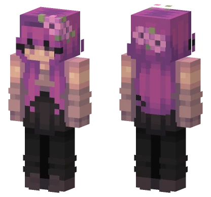 Saleme Purple Hair Minecraft skin