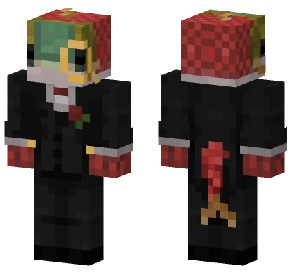 Salmon Tux With Tail Minecraft skin