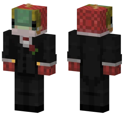 Salmon Tuxedo Minecraft skin