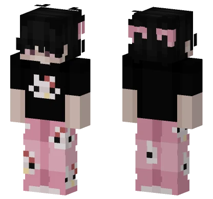 Sanrio Hello Kitty Pajamas Minecraft skin
