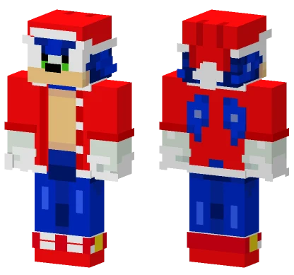 Santa Sonic Minecraft skin
