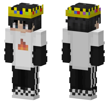 Sapnap Wearing Technoblade's Crown Minecraft skin