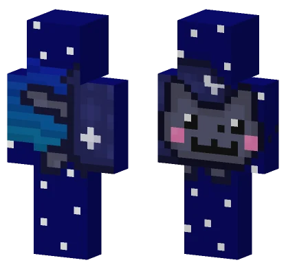 Sapphire Nyan Cat Pixel Art Minecraft skin