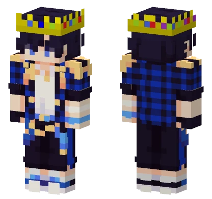 Sasa Blue Plaid Minecraft skin