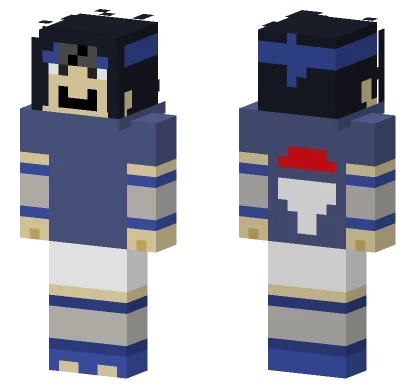Sasuke 1v Minecraft skin