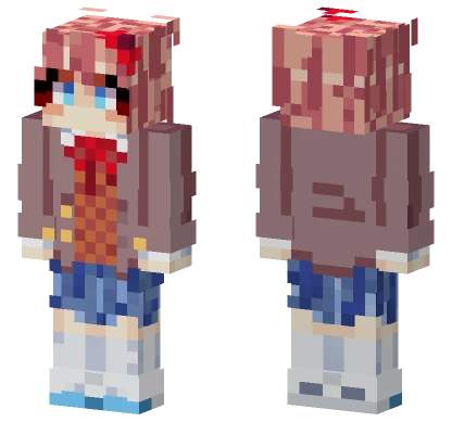 Sayori Blue Outfit Minecraft skin