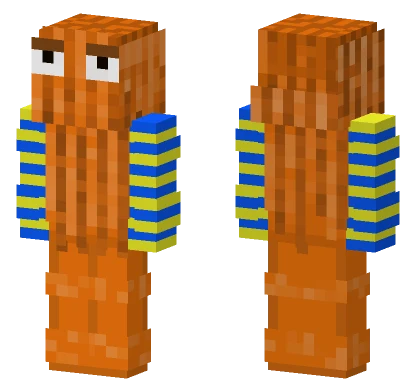 Scared Orange Monster Minecraft skin