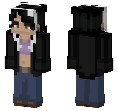 Scarlett White Hair Minecraft skin