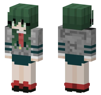 School Uniform Female Deku Minecraft skin