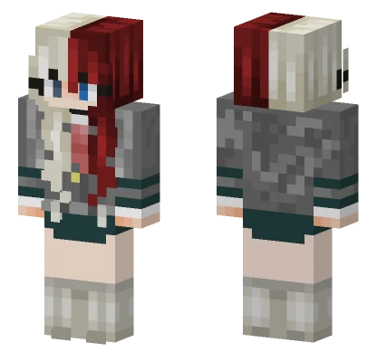 School Uniform Female Todoroki Minecraft skin