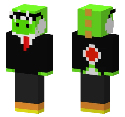 Secret Agent Yoshi Minecraft skin