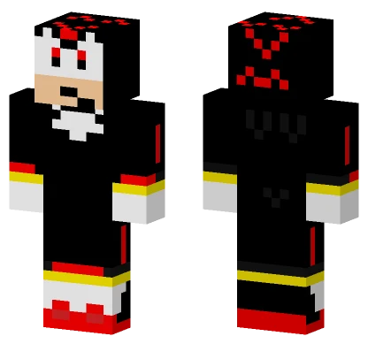 Shadow The Hedgehog V2 Minecraft skin