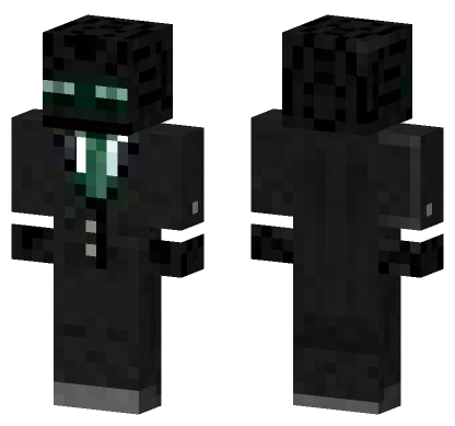 Sharp Black Suit Minecraft skin