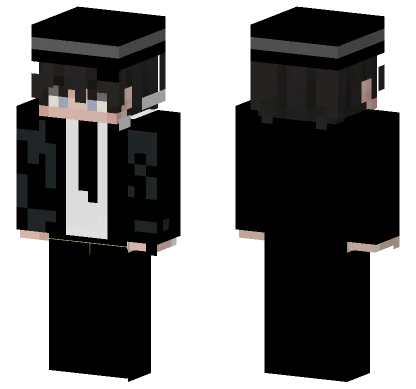 Sharp Black Suit Minecraft skin
