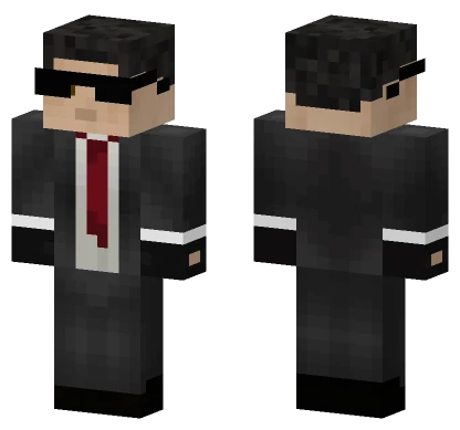 Sharp Black Suit Minecraft skin