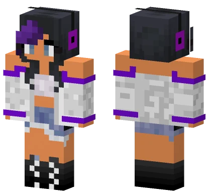 Sheep Aphmau With Purple Minecraft skin