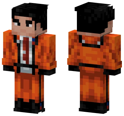Shin Hayata Orange Suit Minecraft skin