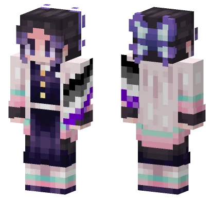 Shinobu With Ace Flag Minecraft skin