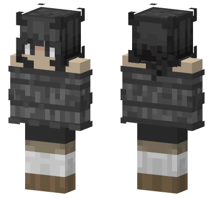 Short Black Hair Skin Minecraft skin