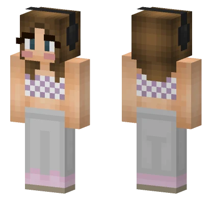 Short Brown Hair Girl Minecraft skin