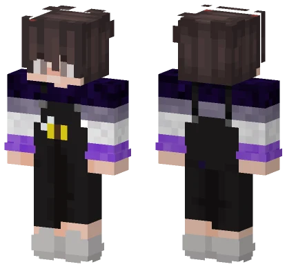 Short Hair Overall Pride Minecraft skin