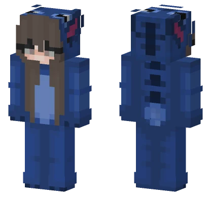 Shrkymkt Blue Stitch Minecraft skin