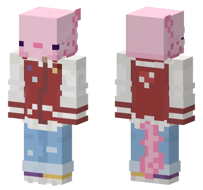 Shroomtopia Axolotl With Heelys Minecraft skin