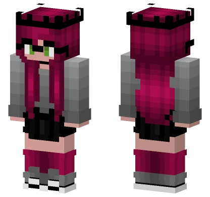 Shy Nerdy Girl Cute Glasses Minecraft skin