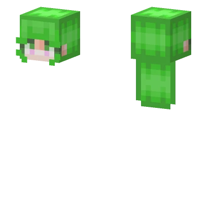 Sickly Green Hair Base Minecraft skin