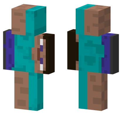 Sideways Steve Minecraft skin