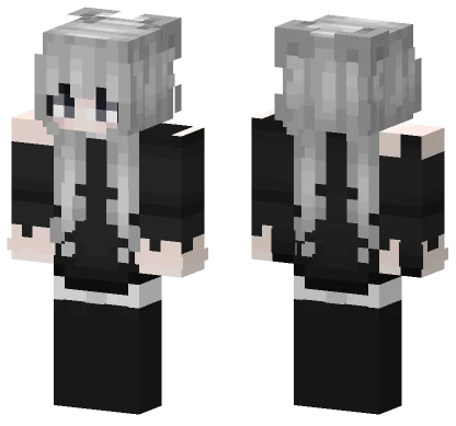 Silver Haired Girl Minecraft skin