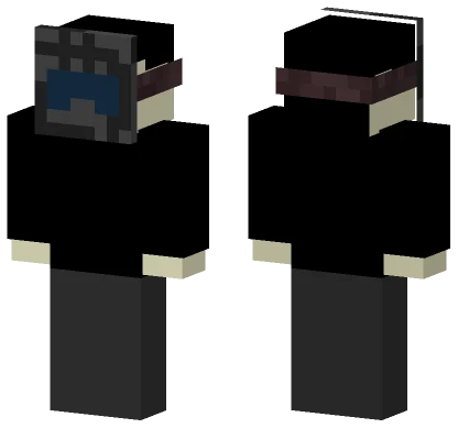 Simple Black And White Minecraft skin
