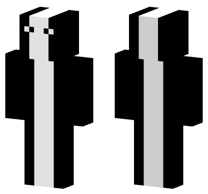 Black and White Inverted Eyes Minecraft skin