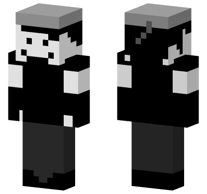 Simple Black and White Outfit Minecraft skin