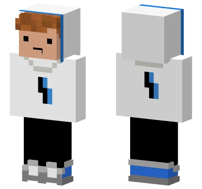 Simple Blue Trim Boy Minecraft skin