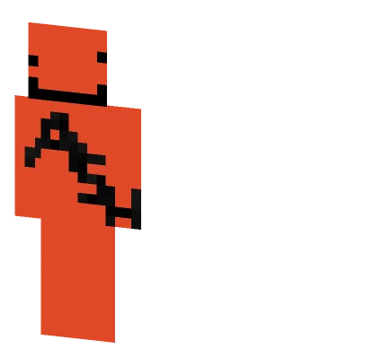 Simple Orange Figure Minecraft skin