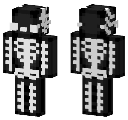 Skeleton Axolotl Minecraft skin