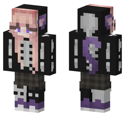 Skeleton Hoodie Shadow Cat Minecraft skin