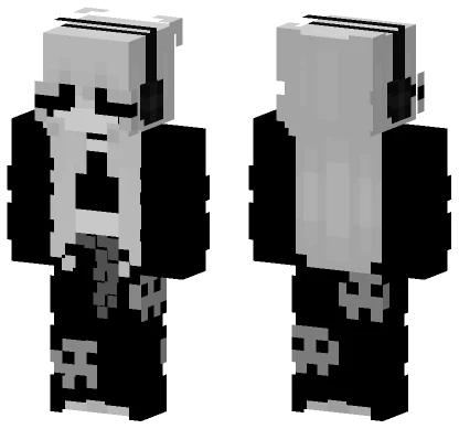 Skull Emo Girl Minecraft skin